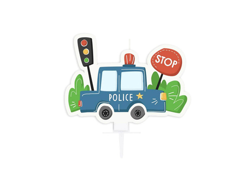 Świeczka Radiowóz policyjny - 1 szt.