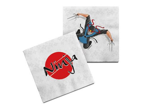 Serwetki urodzinowe Ninja - 33 cm - 20 szt.