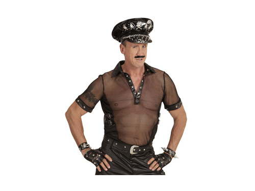 Skóropodobne rękawiczki nabijane ćwiekami bez palców