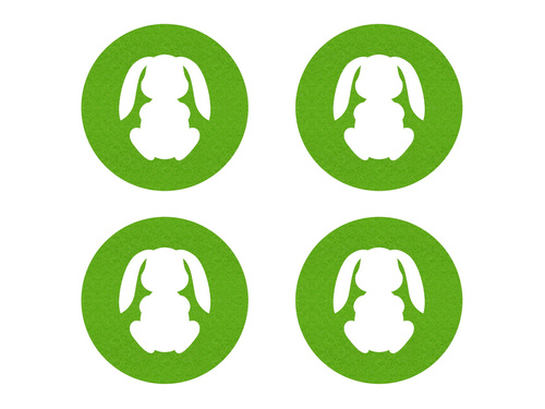 Podstawka pod kubek - Zajączek - 10 cm - 4 szt.