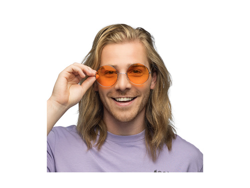 Okulary imprezowe hippie XL pomarańczowe
