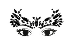 Samoprzylepne kryształki na twarz czarne - 1 op.