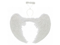 Zestaw skrzydła anioła białe 80 x 60 cm oraz Aureolka
