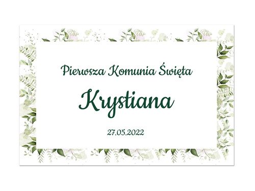 Plakat komunijny personalizowany - I Komunia Święta - 90x60 cm