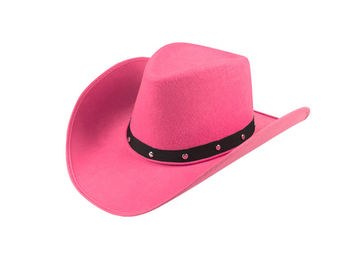 Kapelusz kowbojski różowy - 1 szt.