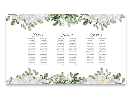 Plany stołów weselnych - 90x60 cm - 1 szt.