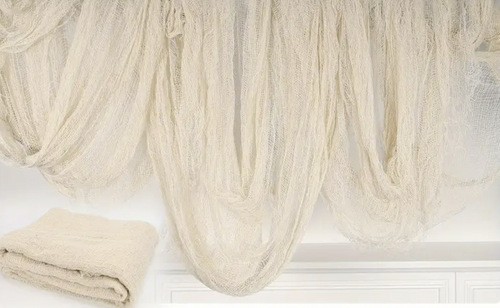 Kremowa siatka na Halloween - 76 x 300 cm - 1 szt.