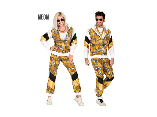 Strój w czarno-złote czaszki