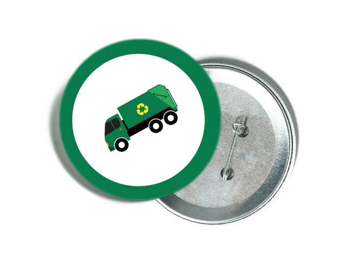 Przypinka samochodziki - śmieciarka - 1 szt.