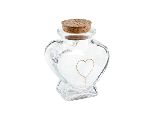 Szklana buteleczka dla gości z korkiem - 7 cm - 1 szt.