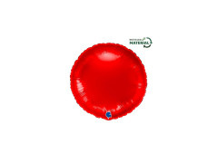 Balon foliowy okrągły czerwony - 14" - 1 szt.
