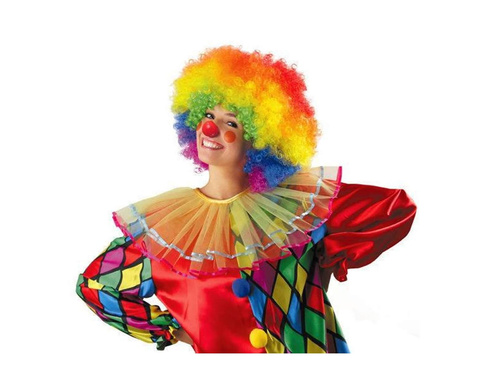 Peruka Afro tęczowa - 1 szt.