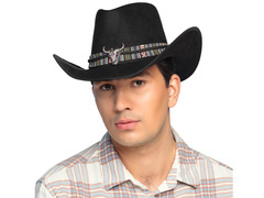Kapelusz kowbojski Django czarny - 1 szt.