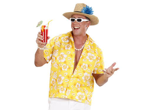 Hawajska przypinka kwiatek lazurowy - 1 szt.