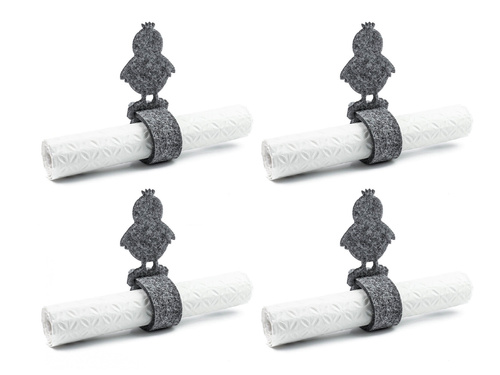 Serwetniki ze wzorem świątecznym - Kurczaczek Wielkanocny - 21 cm - 4 szt.