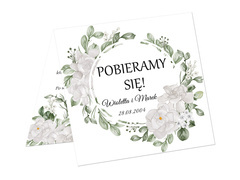 Zaproszenie personalizowane na ślub z kopertą - 6 szt.