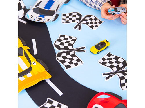 Serwetki urodzinowe Flagi wyścigowe - 17,5 x 11,3 cm - 12 szt.