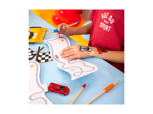 Zaproszenia urodzinowe Wyścigówki - 6 szt.