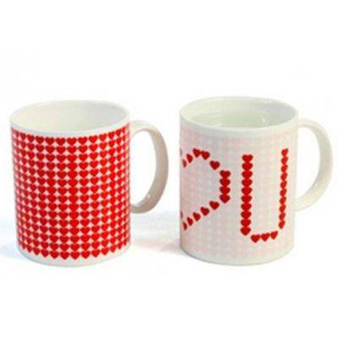 Magiczny kubek ceramiczny Serduszka