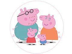 Dekoracyjny opłatek tortowy Świnka Peppa - 20 cm