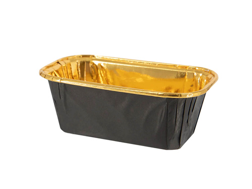 Foremki na mini placuszki czarno-złote - 11 x 4 cm - 10 szt.