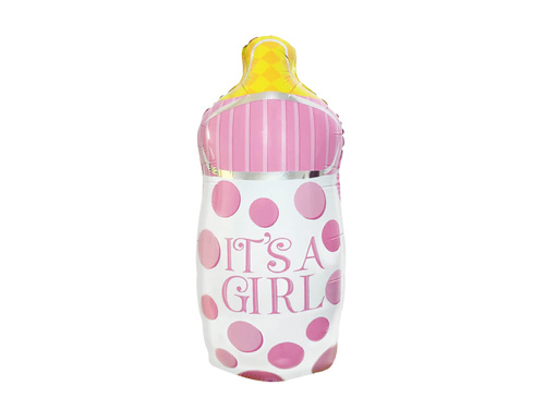 Balon foliowy butelka It's a Girl - 82 cm - 1 szt.
