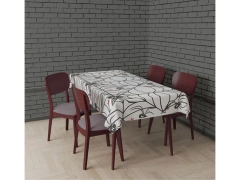 Biały obrus Pajęcza Sieć - 135x270 cm - 1 szt.