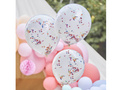 Balony lateksowe z kolorowym konfetti - 46 cm - 3 szt.