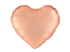 Balon foliowy Serce złoty róż - 45 cm - 1 szt.