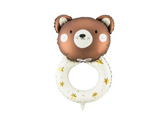 Balon foliowy Miś grzechotka - 45 x 67 cm - 1 szt.