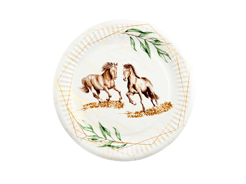 Talerzyki papierowe Koniki - 18 cm - 6 szt.