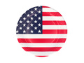 Talerzyki papierowe Flaga USA - 23 cm - 10 szt.