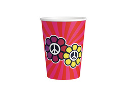 Kubeczki papierowe Hippie - 250 ml - 8 szt.