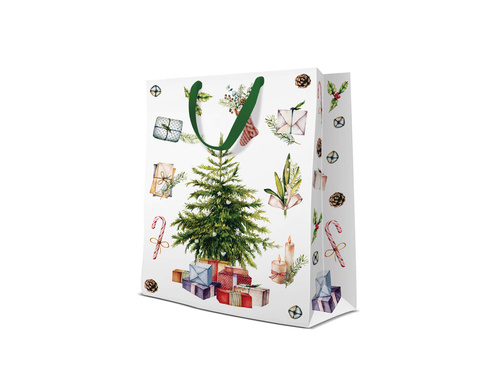 Torebka prezentowa Domowe święta na Boże Narodzenie duża - 1 szt.