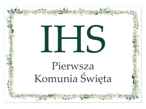 Plakat komunijny - I Komunia Święta - 68x48 cm