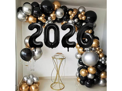 Zestaw balonów do girlandy balonowej na Sylwestra 2026 - 112 szt.