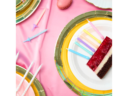 Świeczki urodzinowe kolorowe - 6 cm - 12 szt.