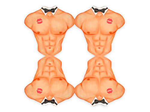 Serwetki Męska Klata - 16,5 x 16,5 cm - 10 szt.