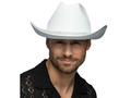 Kapelusz kowbojski z cyrkoniami biały - 1 szt.