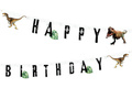 Baner urodzinowy Happy Birthday T-Rex - 205 cm - 1 szt.