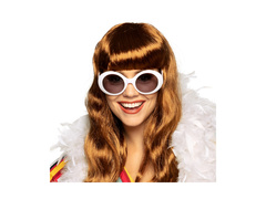 Okulary imprezowe Jackie białe