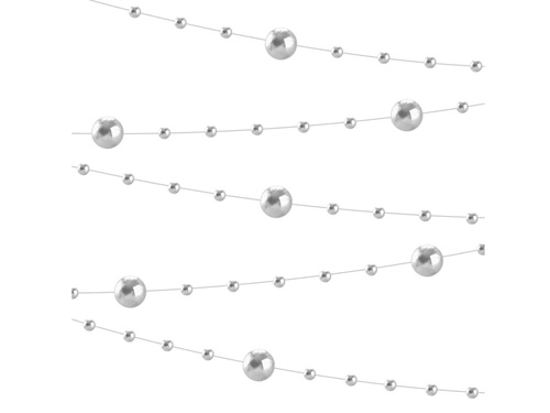 Girlanda perłowa srebrna - 650 cm - 1 szt.