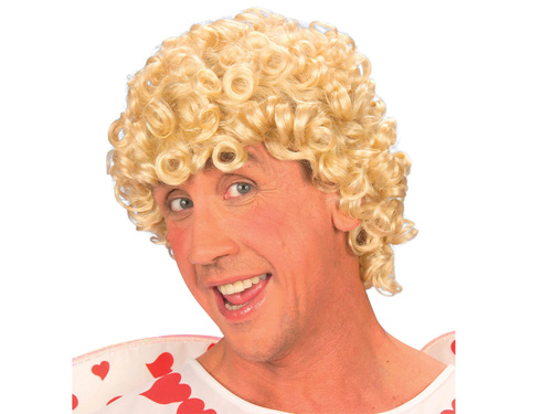 Peruka blond z kręconymi włosami - 1 szt.