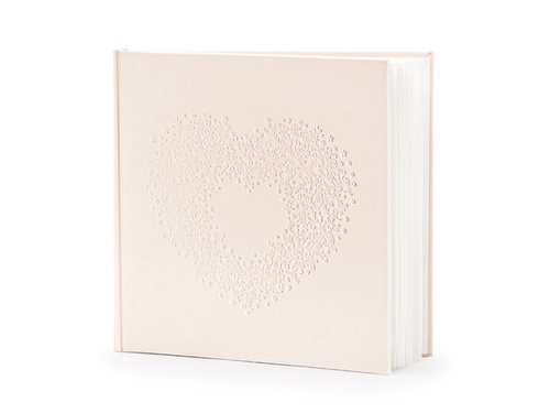 Księga gości weselnych Serce jasnoróżowa - 22 kartki