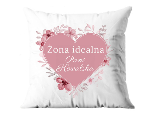 Poszewka personalizowana Żona idealna - 1 szt.