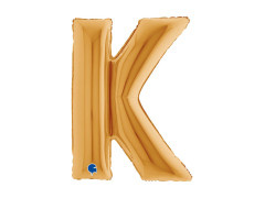 Balon foliowy literka K złoty - 40" - 1 szt.