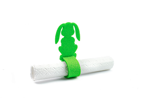 Serwetniki ze wzorem świątecznym - Zajączek Wiosenny - 21 cm - 4 szt.