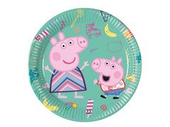 Talerzyki papierowe na urodziny Świnka Peppa - 20 cm - 8 szt.