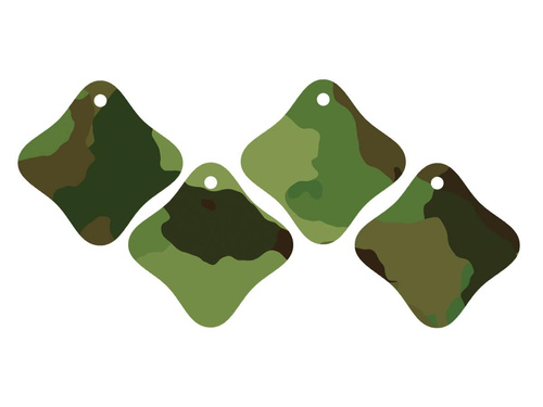 Zawieszki na butelki z wstążeczką Moro - 12 szt.