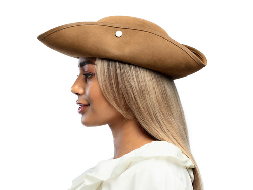 Brązowy kapelusz Pirata - 1 szt.